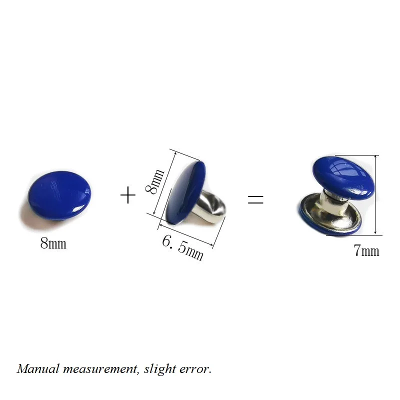 Double Cap Rivets Metal Round Rivet Stud Nail For Leathercraft Accessories Repair Shoes Bag Belt Clothing Garment DIY