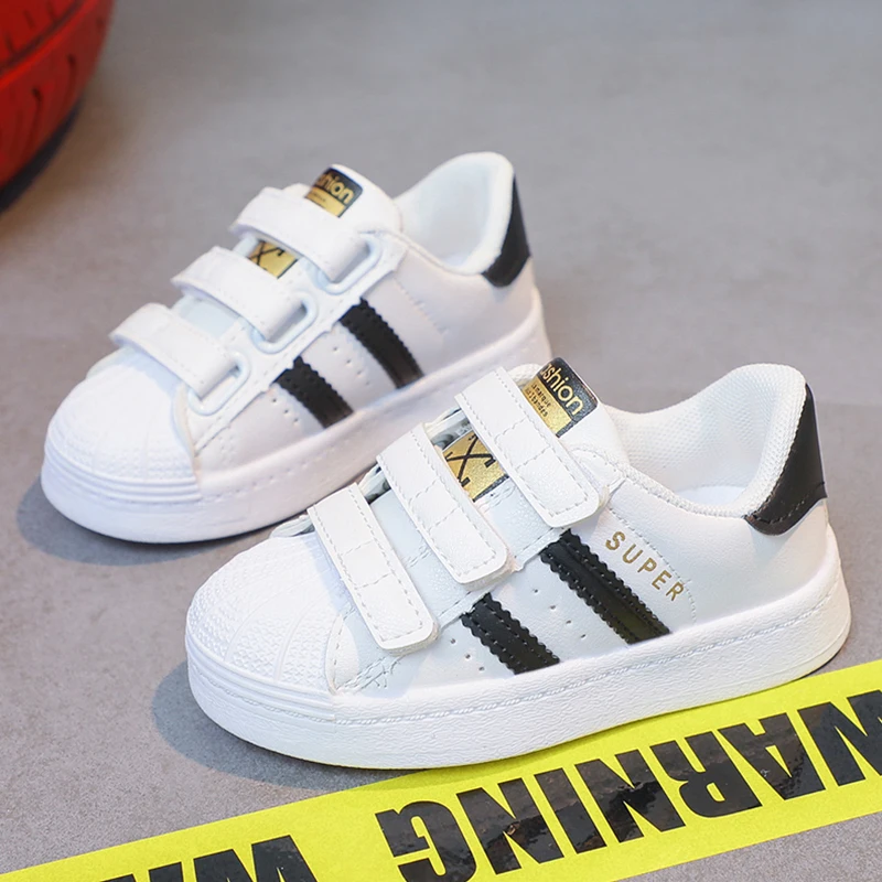 Children\'s Sneakers Kids Fashion Design White Non-slip Casual Shoes Boys Girls Hook Breathable Sneakers Toddler Outdoor Shoes Ch