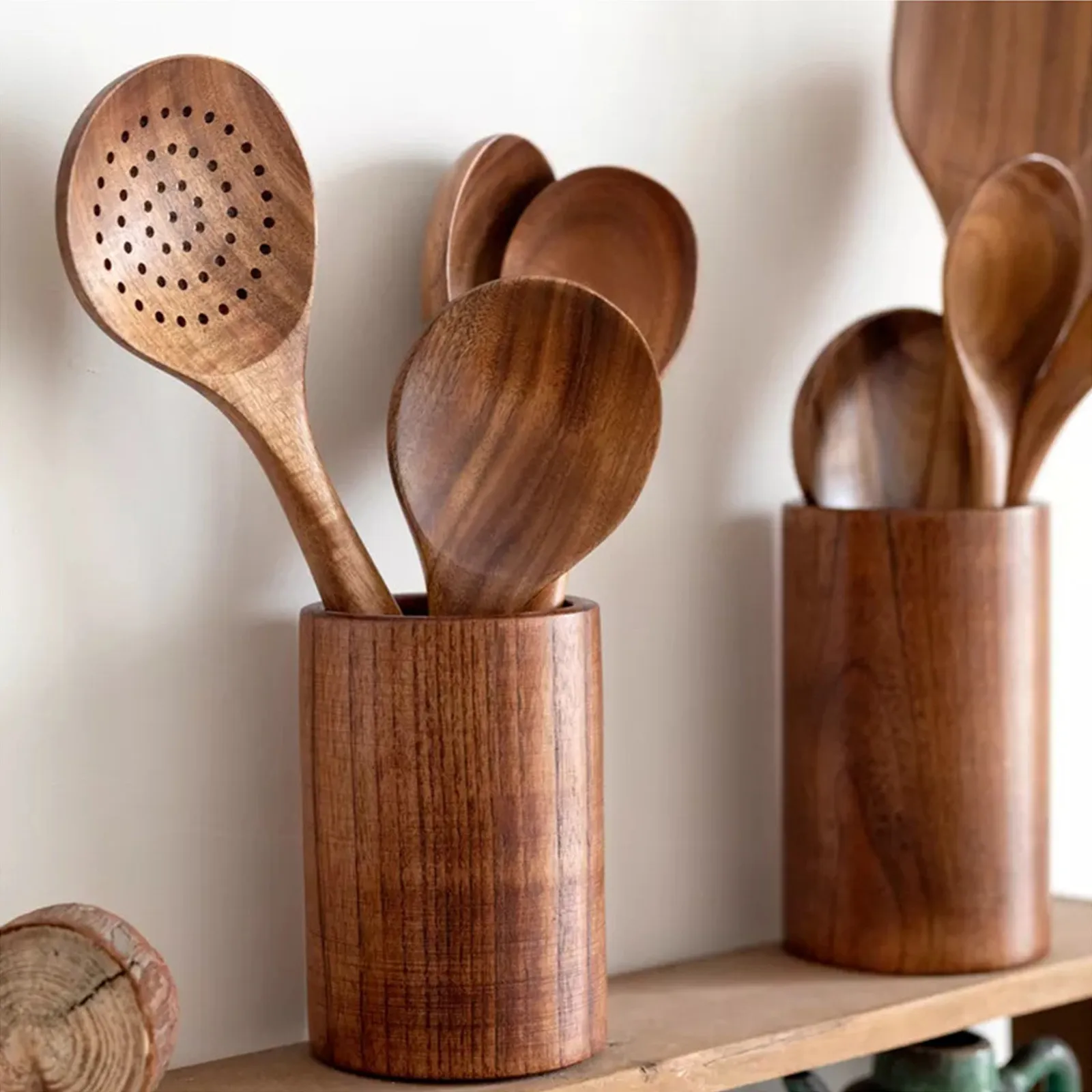 2024 New Utensils Kitchen Utensils Kitchen Wooden Cooking Utensils Wooden Utensils Natural Teak Cook