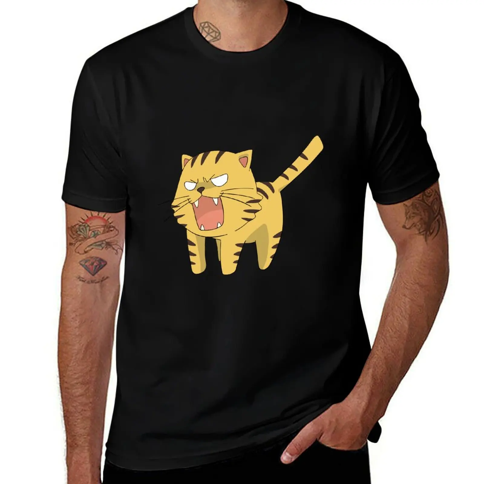 Palm-Top Tiger Toradora T-Shirt Retro Style Print Casual Top T-Shirt