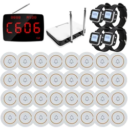 32 Customer Call Button 1 Display Monitor Receiver 4 Waiter Watch Pager 1 Amplifier, Wireless Restaurant Waiter Calling System