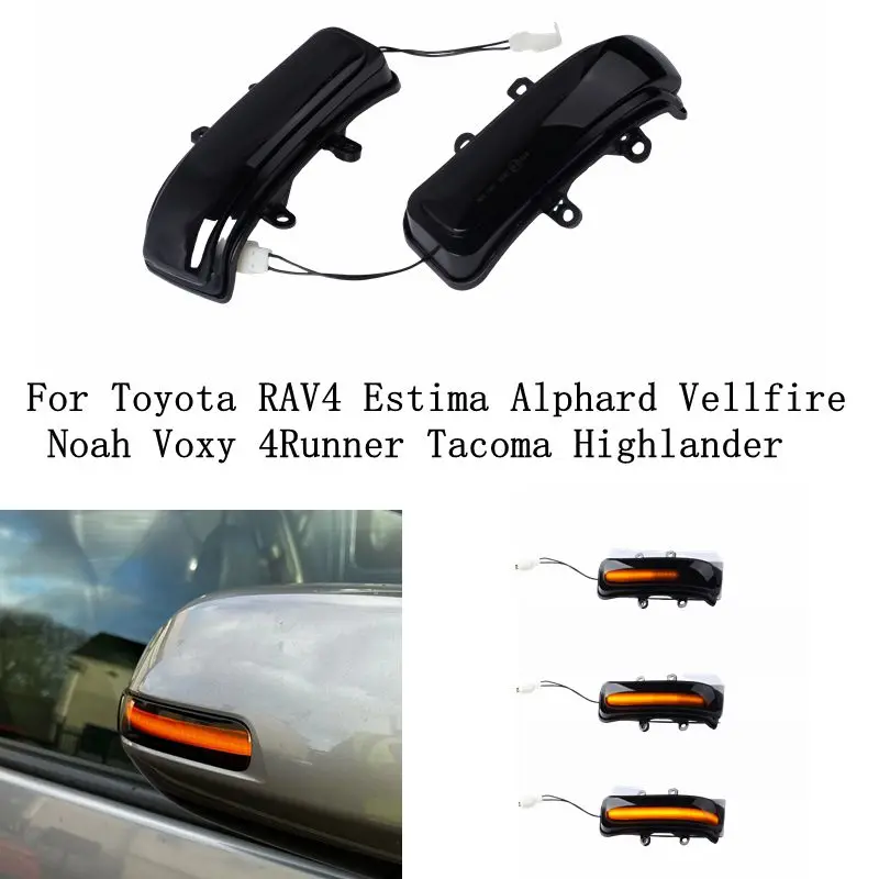 

Side Mirror Indicator Dynamic Turn Signal LED Light For Toyota RAV4 XA30 Vanguard Previa Estima Alphard AH20 Vellfire Noah