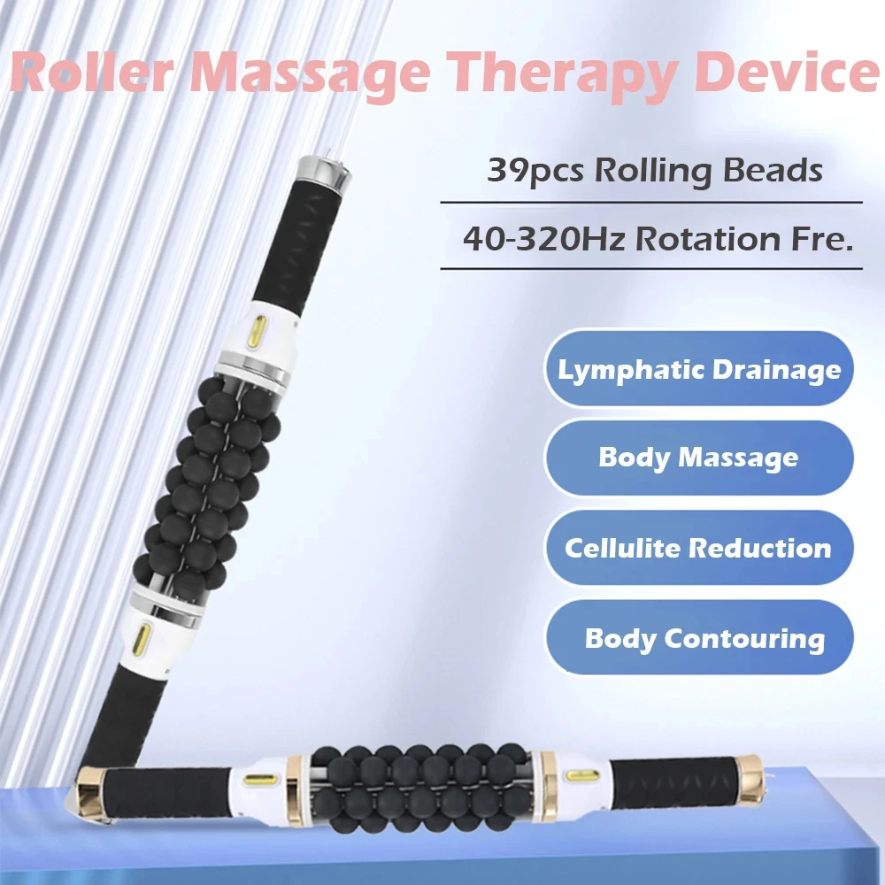 

Roller Massage Cellulite Reduction Fitness Massager Lymphatic Drainage Rolling Beads CylinderTherapy Body Contouring Machine