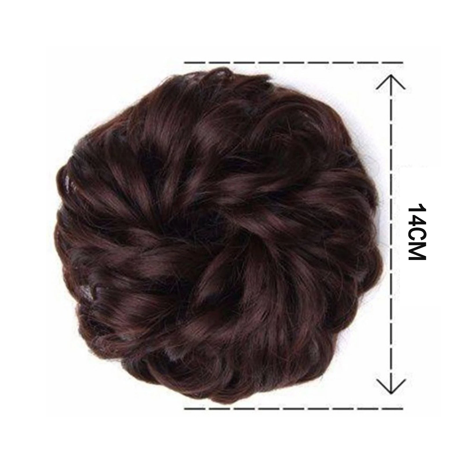 بني داكن أسود كعكة الشعر الاصطناعية دونات التفاف كعكة صانع للنساء رقيق شعر مستعار نفخة ذيل حصان حامل للحزب