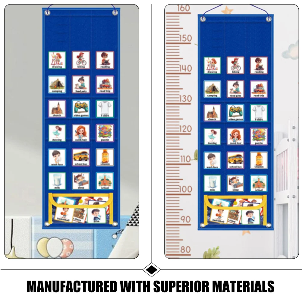 

1 set 1 Set Kids Chores Chart Wall Hanging Daily Schedule Board For Children Multifunctional Routine Organizer Toddlers Visual
