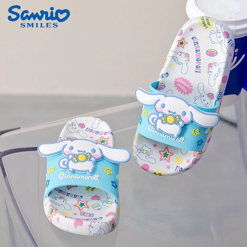 Sandos Kawaii Anime Cartoon bambini pantofole Kuromi Hello Kitty Cinnamoroll estate fondo morbido pantofole antiscivolo per interni regalo