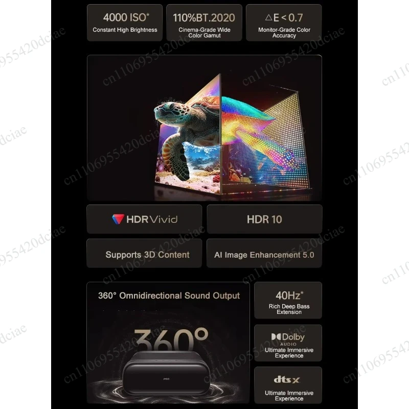 Audio 128GB RAM New JMGO O3 Ultra 4K Laser Projector Ultra Short Focus TV 4000 ISO Lumens Supports 3D Video