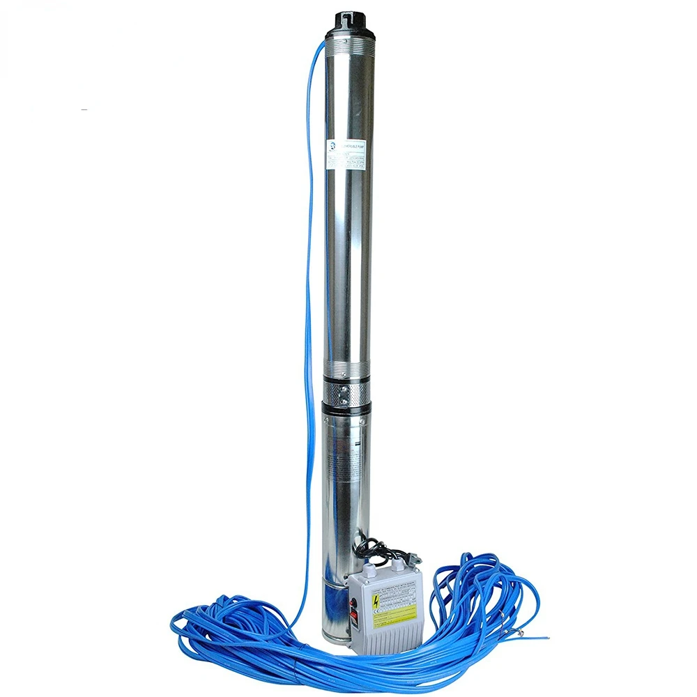 JIESENDA High efficiency agricultural 4 inch submersible water pump 0.5hp  1hp 1.5hp head 150/200 meter deep well pump