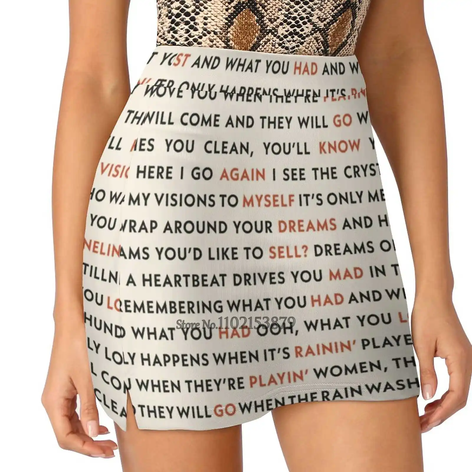 Dreams Summer Women'Sshorts Skirt 2 In 1 Fitness Yoga Skirt Tennis Skirts Rumours Stevie Nicks Dreams Lyrics Song 80S Mick