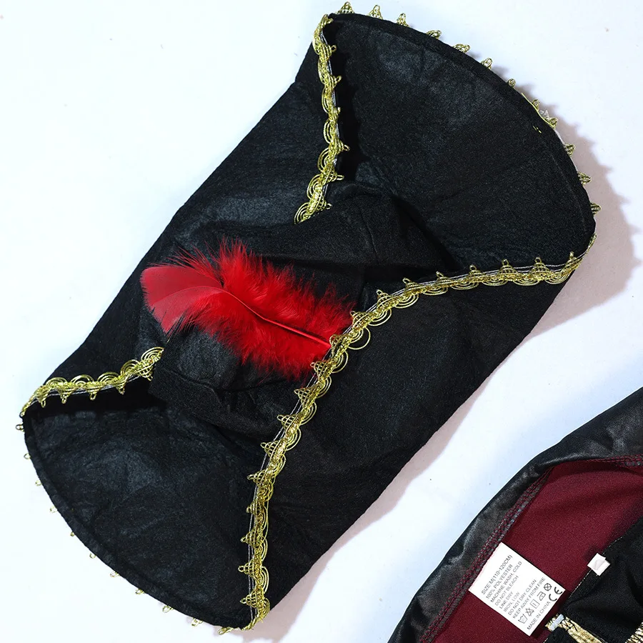 أطفال القراصنة الكابتن تأثيري هالوين زي قصر نمط القراصنة دور اللعب مجموعة للبنين حفلة كرنفال فستان ارتداء