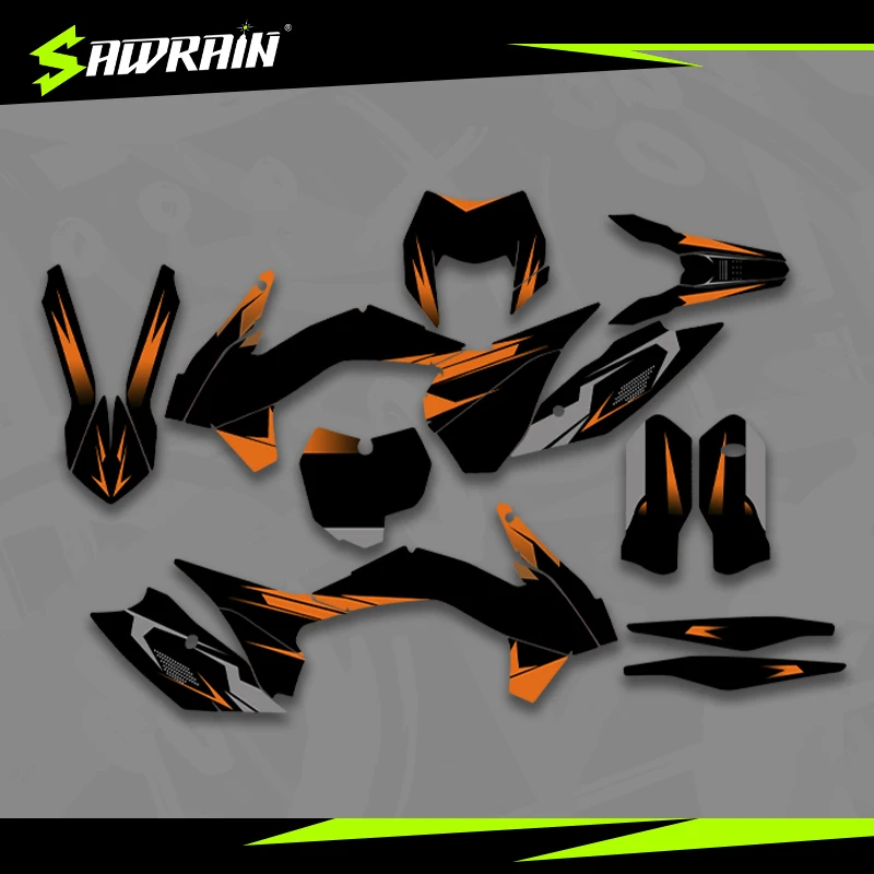 

Мотоциклетные графические фоны Sawrain, наборы наклеек для KTM EXC XCW SXF 13-15SXF 14-16EXC 008