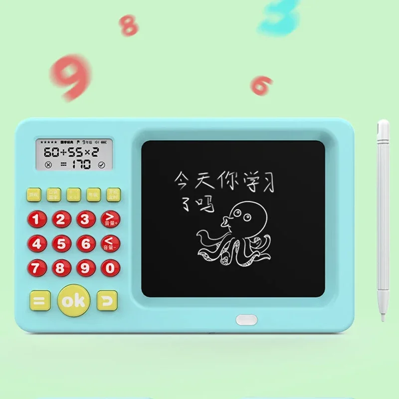 USB English Drawing Math Treasure Training Handwriting Board Kids Learning LCD Spanish Calculator Mental Arithmetic Machine