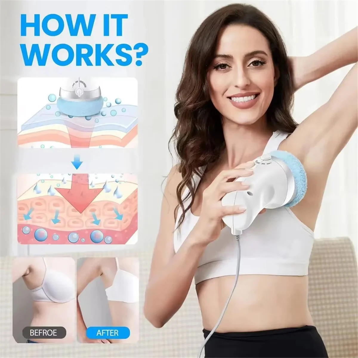 ONCE High-Frequency Body Sculpting Massager, Anti-Cellulite Fat Burner, Guasha Scraping Tool for Slimming EU Plug