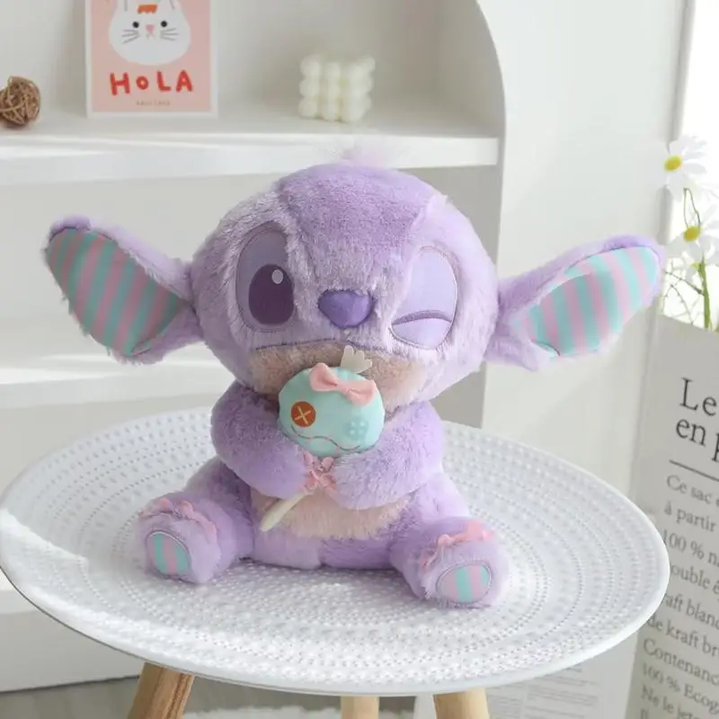 

30cm Disney Purple Lilo & Stitch Plush Doll Toy Kawaii Cartoon Animal Stuffed Plush Toy Children Christmas Birthday Gift