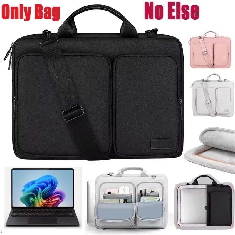 for Microsoft Surface Laptop 7 6 5 4 Studio 2 13.5-14.4inch Laptop Bag with Shoulder Strap Handle Zip Pouch Shockproof Sleeve