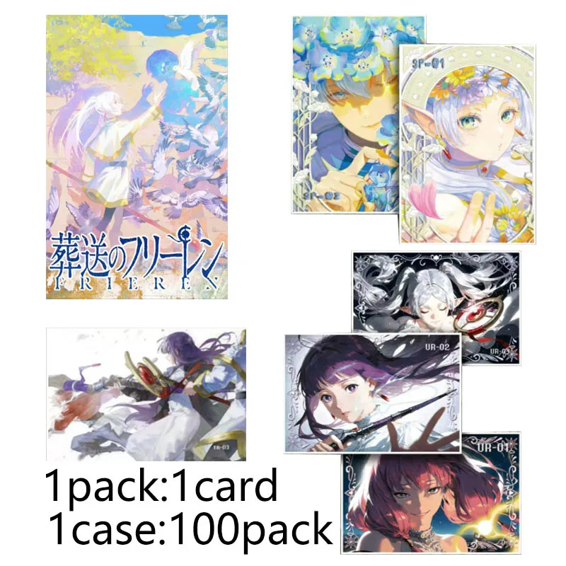 Wholesale Frieren Beyond Journey's End Mirror Flower Water Moon Acrylic Shikishi 100Packs Anime Character Collectible Card Medal