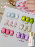 XEIJAYI 1/6pcs 10ml Popular Cat Eye Magnetic Gel Nail Polish Female Summer Gift