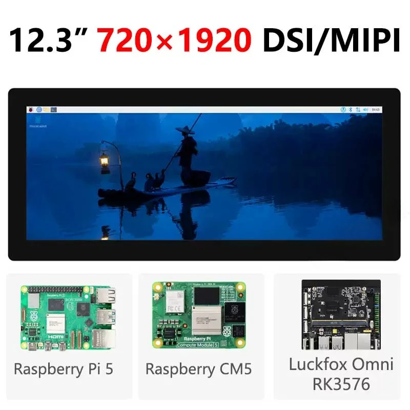 Raspberry Pi 12.3 inch DSI MIPI display LCD 720x1920 for Luckfox RK Omni3576