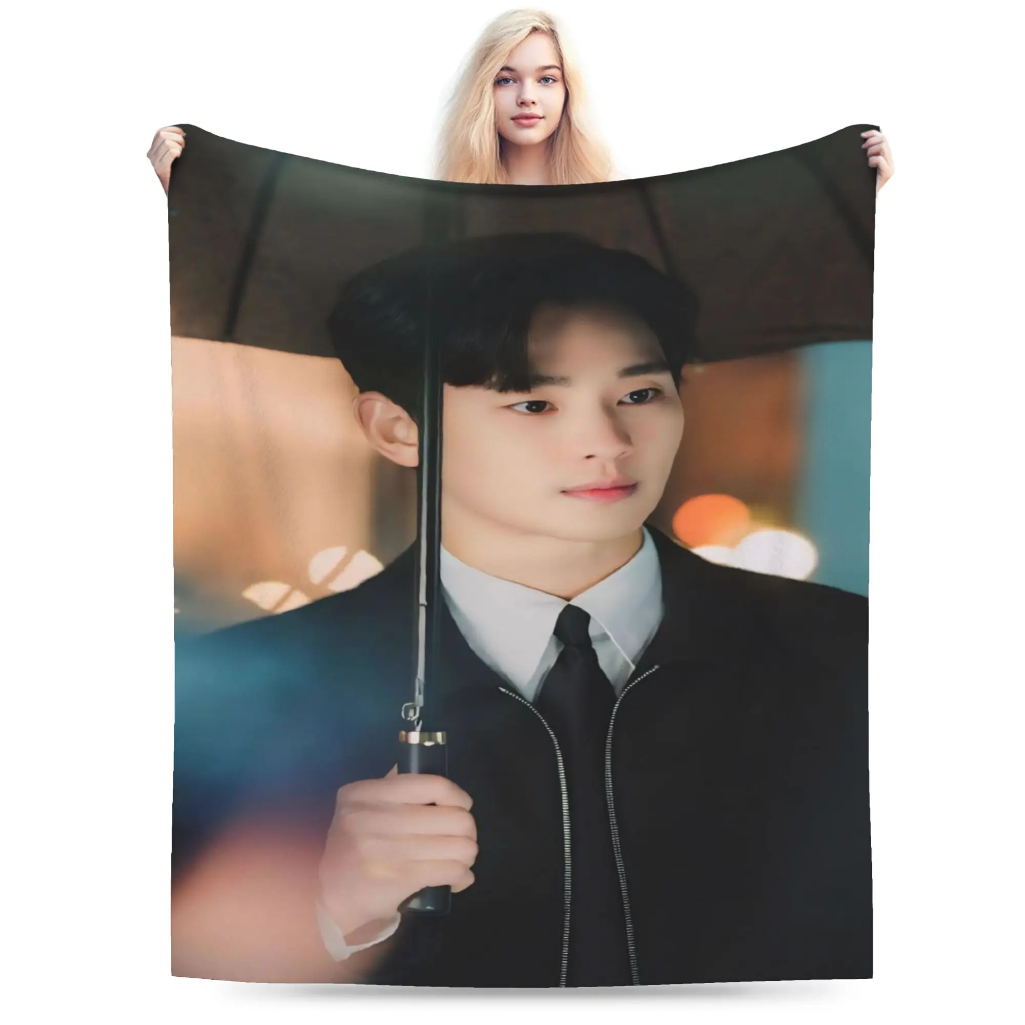 Cozy Kim Soo Hyun Blanket Stuff Home Decorative  Throw Blankets Super Warm Velvet for Car