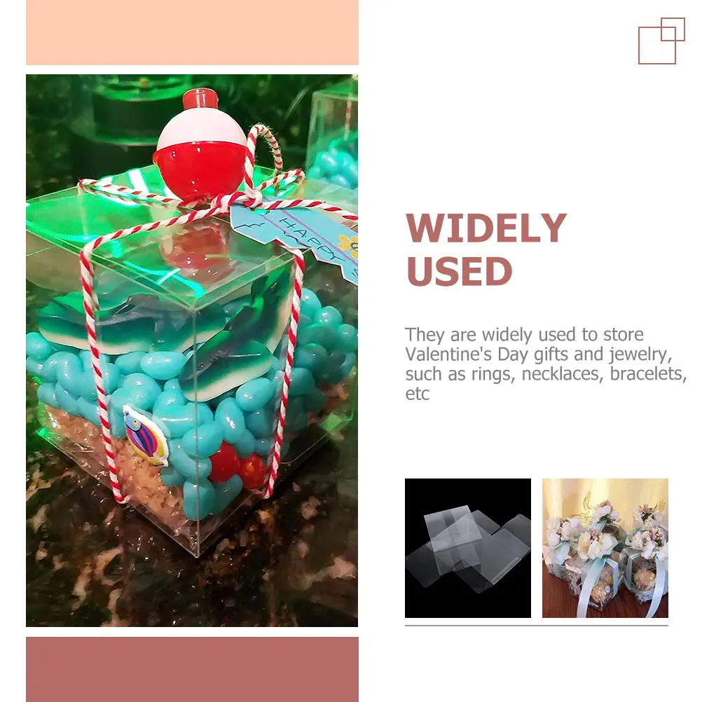 

30 Pcs Gift Boxes Clear Present with Lids Packing Small Plastic Transparent Cube Wedding Favour Bridesmaid