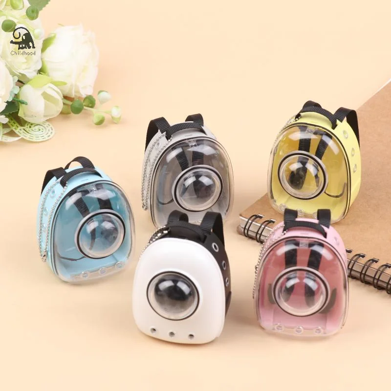 Mini Doll Backpack Dollhouse Pet Cat Bag Model Dolls House Scene Decoration Micro Landscape Ornament Pretend Play Toys