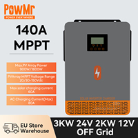 PowMr 3.2KW 2KW Solar Hybrid Inverter 24V 12V MPPT 140A OFF Grid Pure Sine Wave Solar Inverter 220V 230V