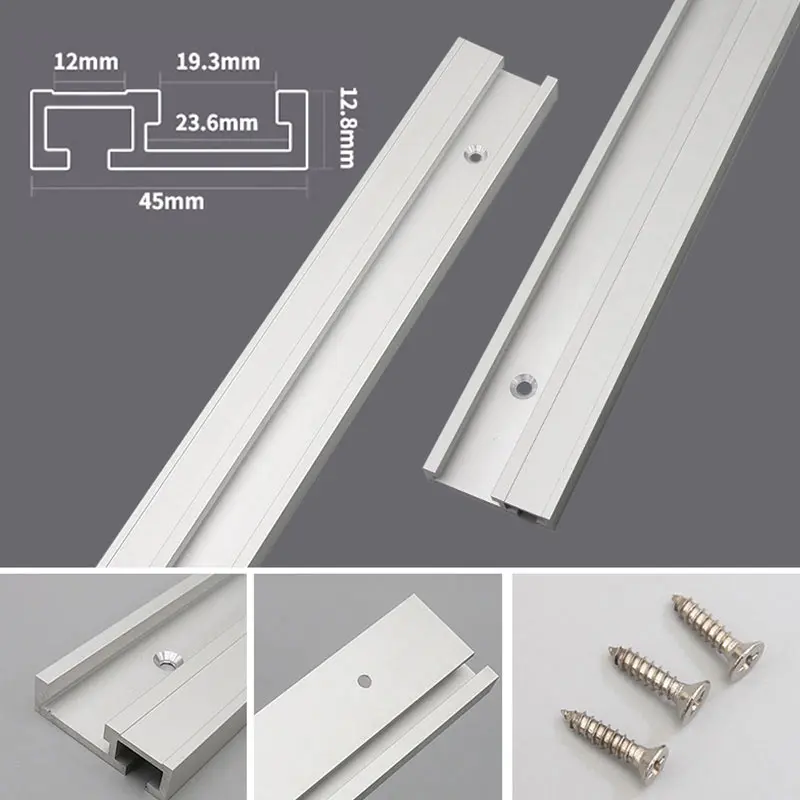 

T Track Slot DIY Woodworking hute Tools Miter Track Jig Stopper Aluminum Sliding Universal T-Slot for Router Table Bandsaws