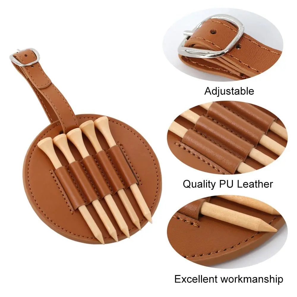 Presente de marca de golfe gravado personalizado com almofada de golfe DIY personalizada e suporte de marcador de bola sem tachas