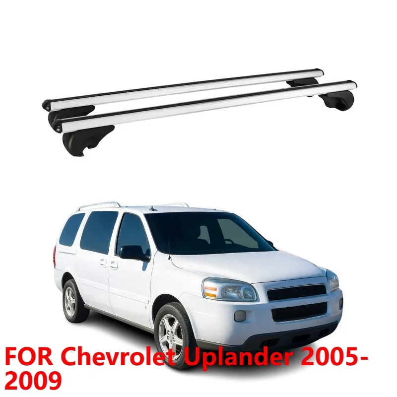 For Chevrolet Uplander 2005-2009 Lockable Roof Rack Cross Bars in Gray