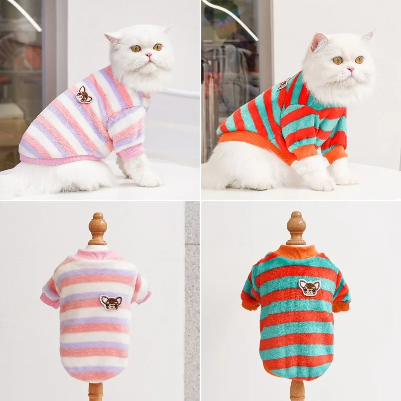 

Rainbow Dog Clothes Warm Pet Vest Shirt Fleece Pet Cats Clothes for Dogs Clothing Pets Dogs Cat Tshirt Outfit Apparel Coats