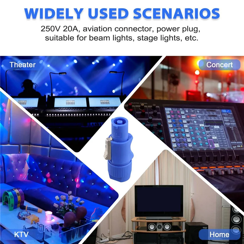 30Pcs 3 PIN Male Powercon Connector Signal Input Jack For  Light Stage Light Power Input-Y47A