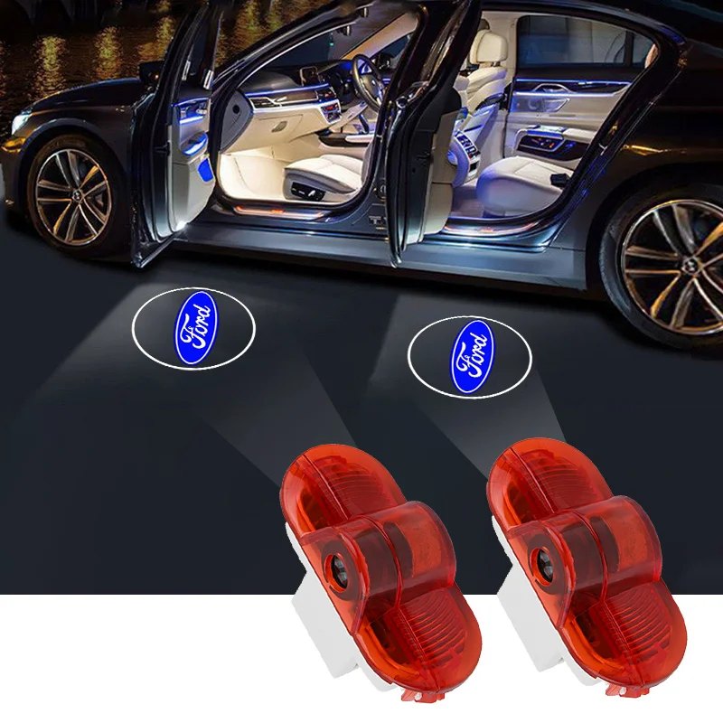 2pcs Car Door Welcome Lamp Ghost Shadow Atmosphere Light Projector Lamp For Ford Mondeo MK4 BA7 2007-2015 Galaxy MA6 2 S-MAX MK1 view 2
