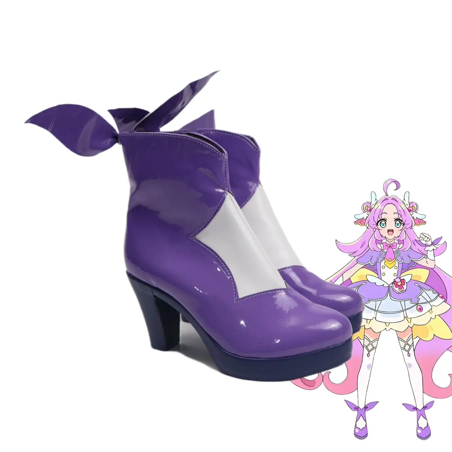Detective Pretty Cure Akechi Anna Cosplay Shoes High Heel Boots Custom Made
