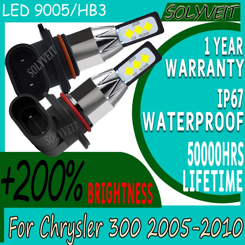 

Easy Installation High-Intensity Auto Headlights Clear Illumination LED High Beam For Chrysler 300 2005 2006 2007 2008 2009 2010