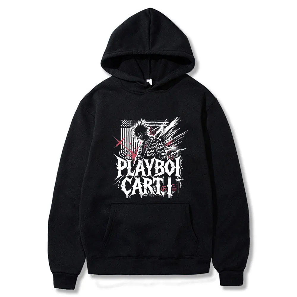 

Rapper Playboi Carti Graphic Hoodie ALL RED Die Lit Print Hooded Sweatshirt Men Women Hip Hop Vintage Oversized Pullover Hoodies