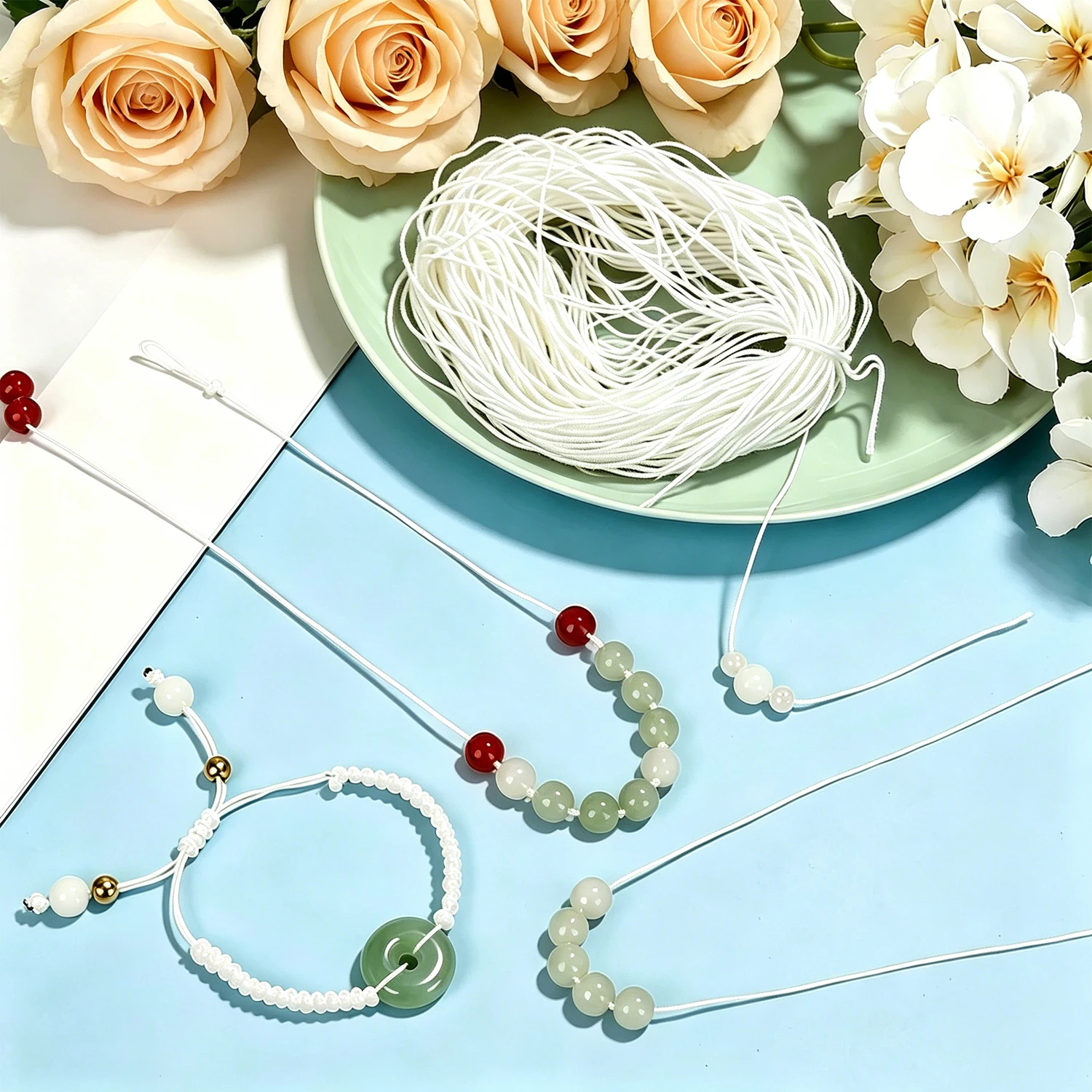 Immagine 7: Filo per Etichette in Argento/Bianco/Oro da 30/100/200 Metri, Filo per Gioielli, Corda per Etichette Regalo Fai-da-Te, Corda per Appendere Etichette 1/1,5mm