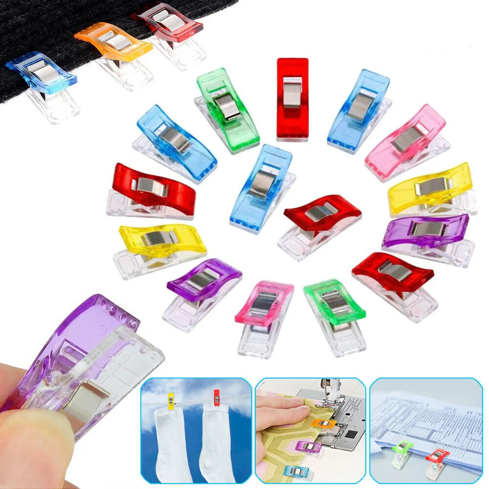 Sewing Clips Colour Multipurpose Plastic Crocheting Knitting Safety Clips Sewing Clamps Garment Clip Quilting Clip DIY Tools