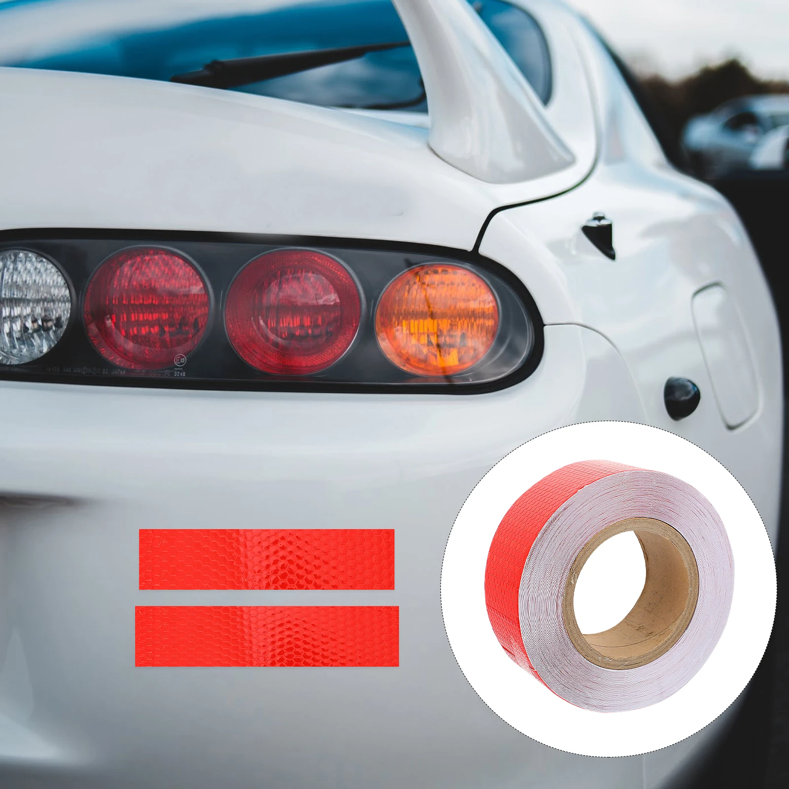 

100ft Night Glow Reflective Tape Weatherproof Hexagonal Prisms Strong Adhesive Safety Warning Fluorescent Yellow Black Duct