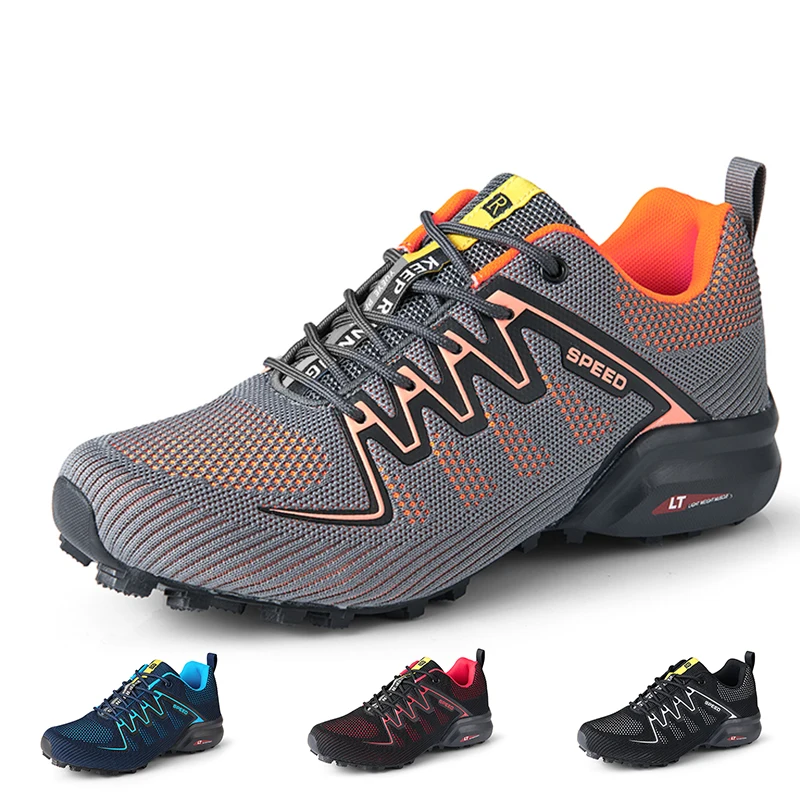 

Men's Cycling Shoes Running Shoes Outdoor Tactical Training Shoes Non-Slip Wear-Resistant Breathable Women Lace-Up Hiking Shoes