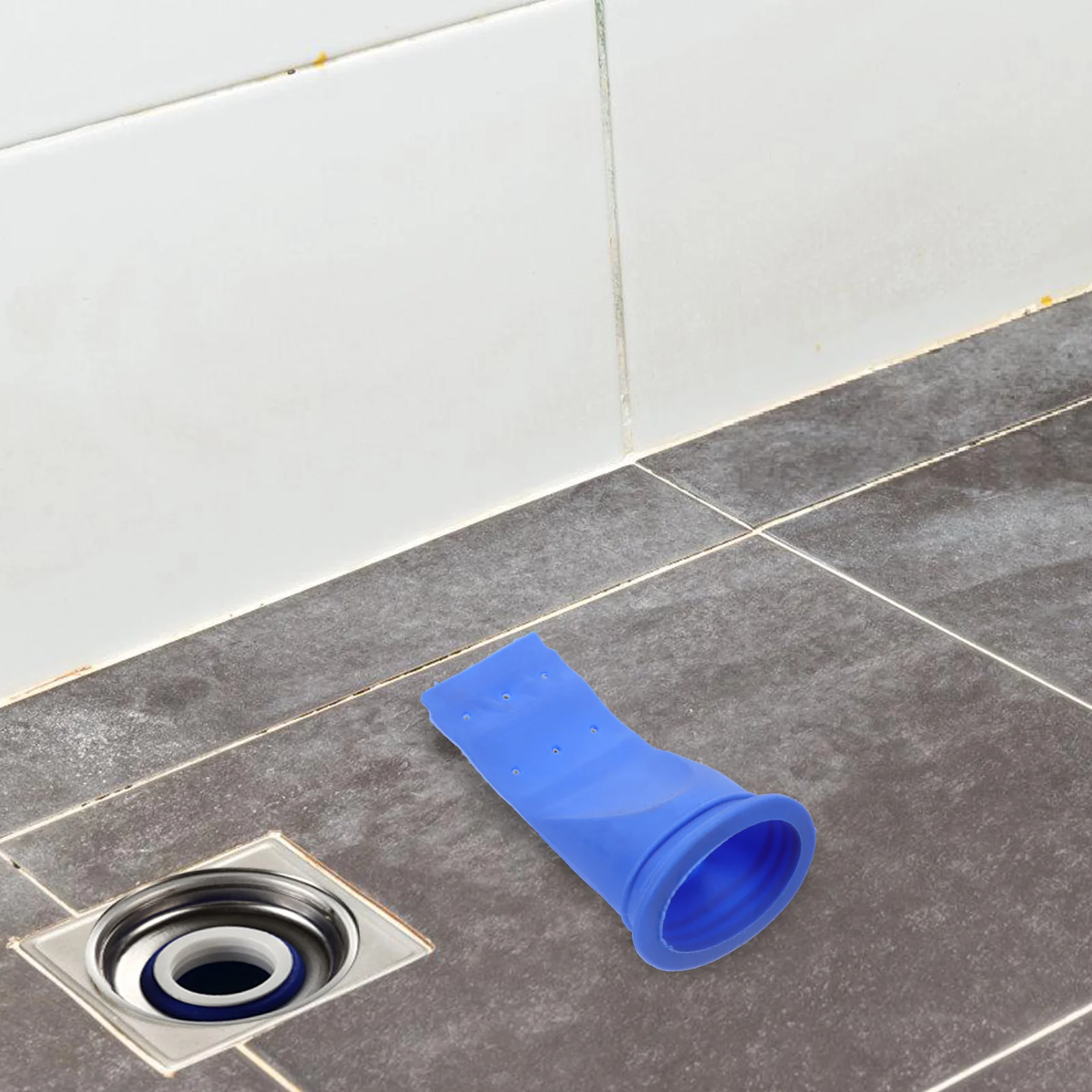 

8pcs Odor proof Silicone Drain Core Leak Strainer Backflow Preventer Floor Water Pipe Sealing Durable Thermoplastic Blue Set