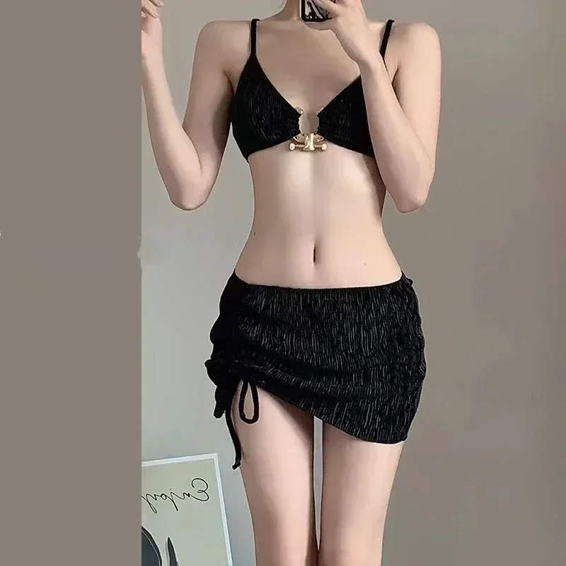 

Bikini Swimsuit Female Split Three-piece Sexy Summer Ins Style Holiday Beach Online Celebrity Hot Spring Swimwear Women