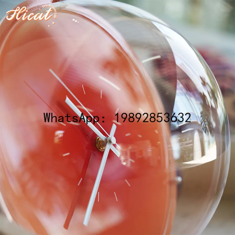 ZB creative sunset clock bubble clock home creative Internet celebrity art clock orange sunset  simple fashion decoration