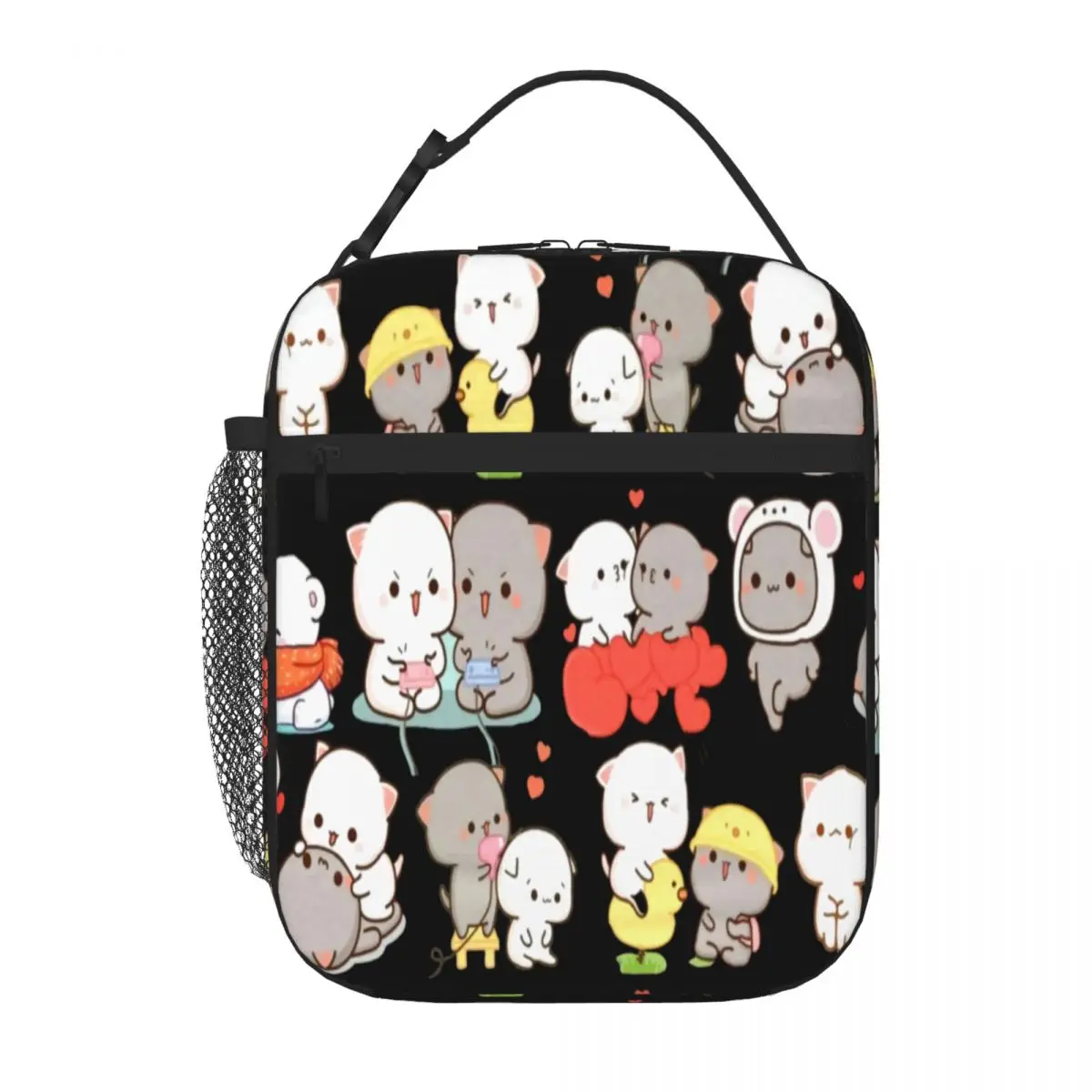 Hot Sale Peach And Goma Flannel Fleece Rugged Bento Bag Yard Party School Lunch Bag