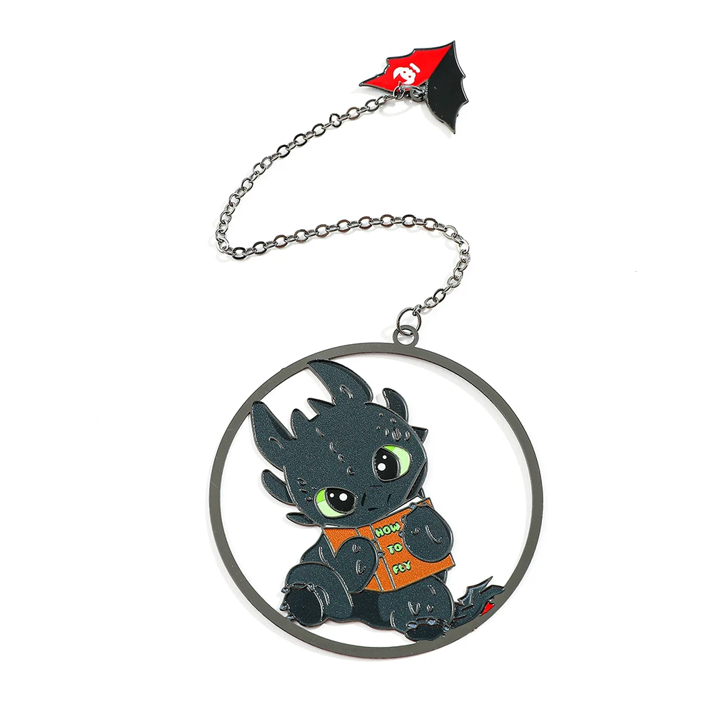 wow The super cute cartoon big eye dragon pendant bookmark is the best gift for cartoon fans who like reading in anime.