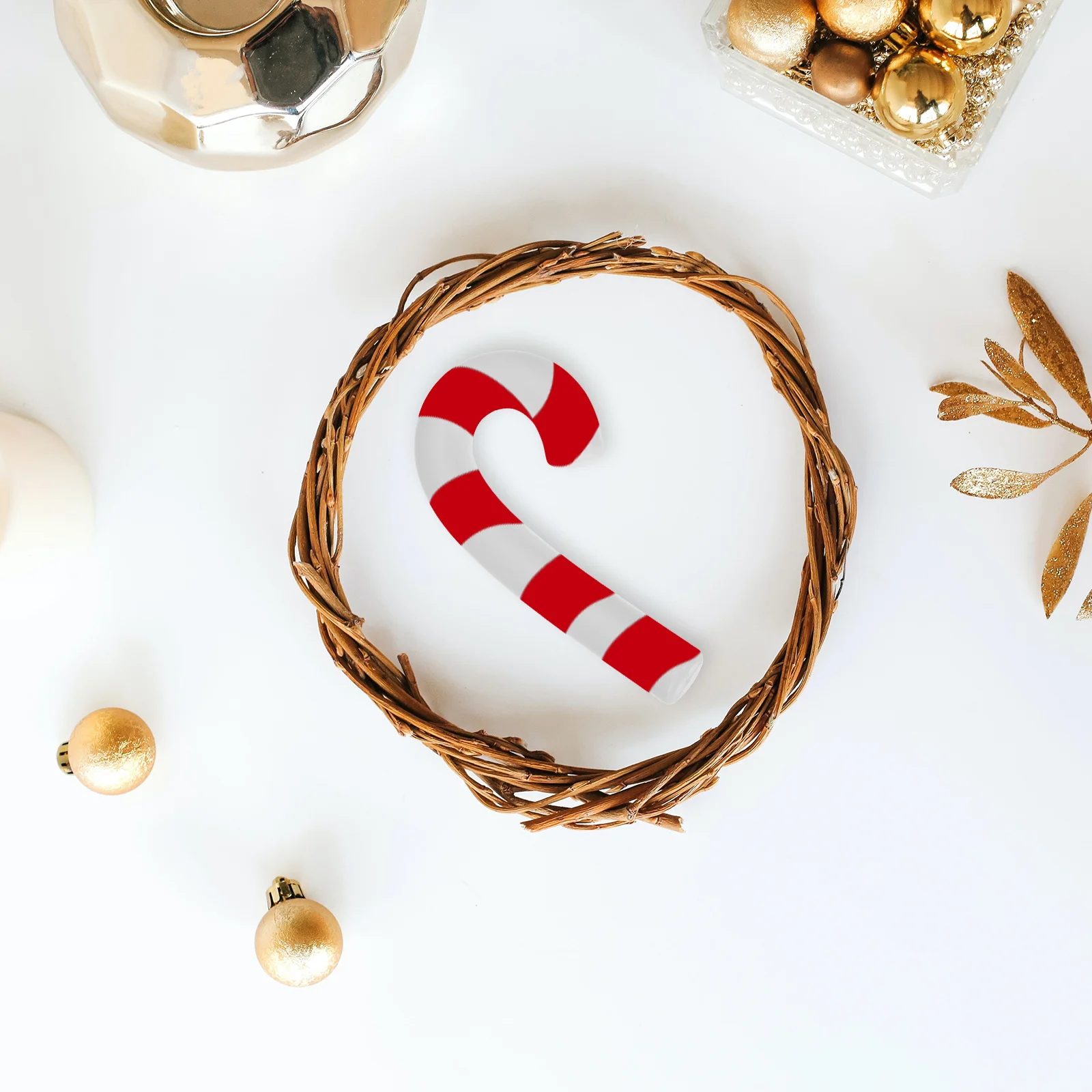 

12pcs Christmas Crutch Ornament Creative Hanging Decor For Tree Lamp Door Xmas Decoration Pendant Plastic Big Crutch Hanging