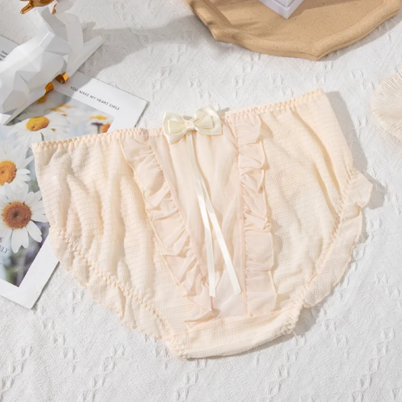 حجم كبير الملابس الداخلية لوليتا الدانتيل كشكش سراويل زوجين مثير متوسطة الخصر المثيرة الملابس الداخلية سيسي القوس شبكة تنفس شير ملخصات