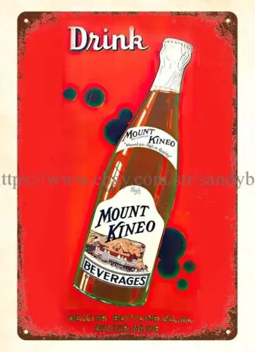 Mount Kineo Beverages metal tin sign cottage shops