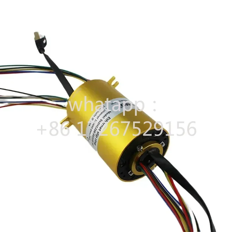 24 circiuits 1 channel 1000M Ethernet slip ring electrical rotary joint hole 12.7mm rotating Slip Ring