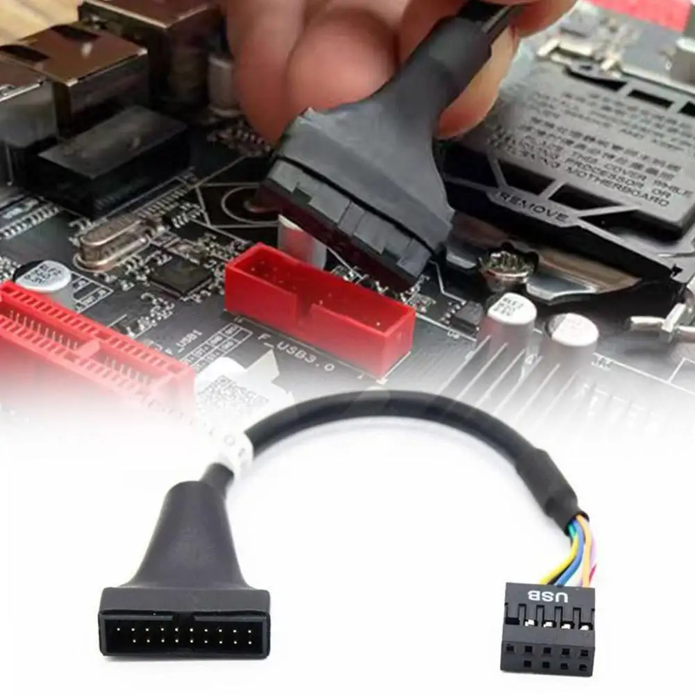 Motherboard Adapter Cable USB 3.0 20Pin Female to USB 2.0 9Pin Male Internal Mainboard Header Adapter Cord For PC Desktop DIY