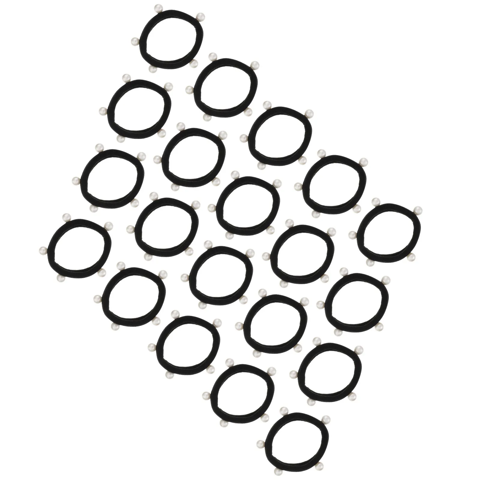 

20Pcs Pearl Hair Ties Elastic Ponytail Holders Chic Stylish Hair Rings for Women Daily Wear Party Photo Shoot Accessories